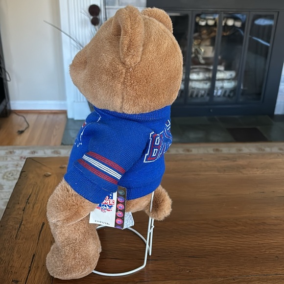 Very rare Vintage Buffalo Bills Bear with stand & glasses Collectible - Picture 4 of 14
